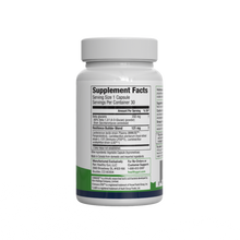 Back label of HoloImmune supplement bottle showing 'Supplement Facts; Serving Size 1 Capsule; Servings Per Container 30'.
