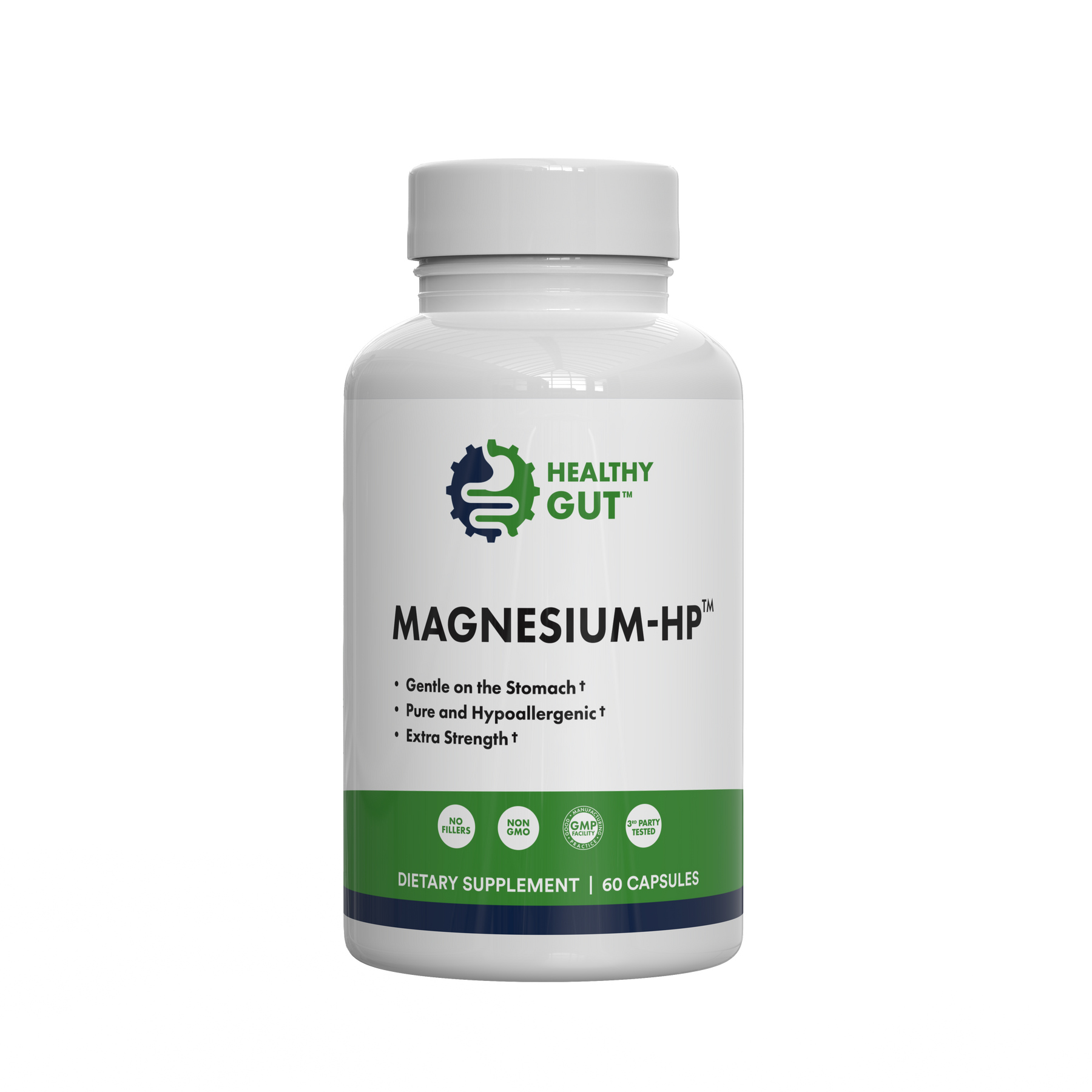 HEALTHY GUT MAGNESIUM-HP™ DIETARY SUPPLEMENT bottle.