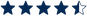 Four and a half star rating icon