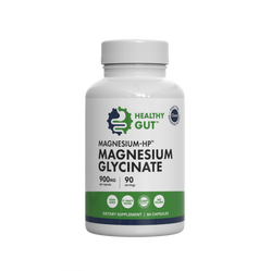 HEALTHY GUT MAGNESIUM GLYCINATE bottle — 900 mg, 90 CAPSULES, DIETARY SUPPLEMENT