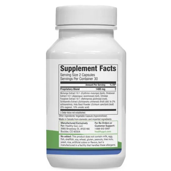 Supplement Facts label for BeSerene Daily — Serving Size 2 Capsules; Servings Per Container 30; Proprietary Blend 1400 mg