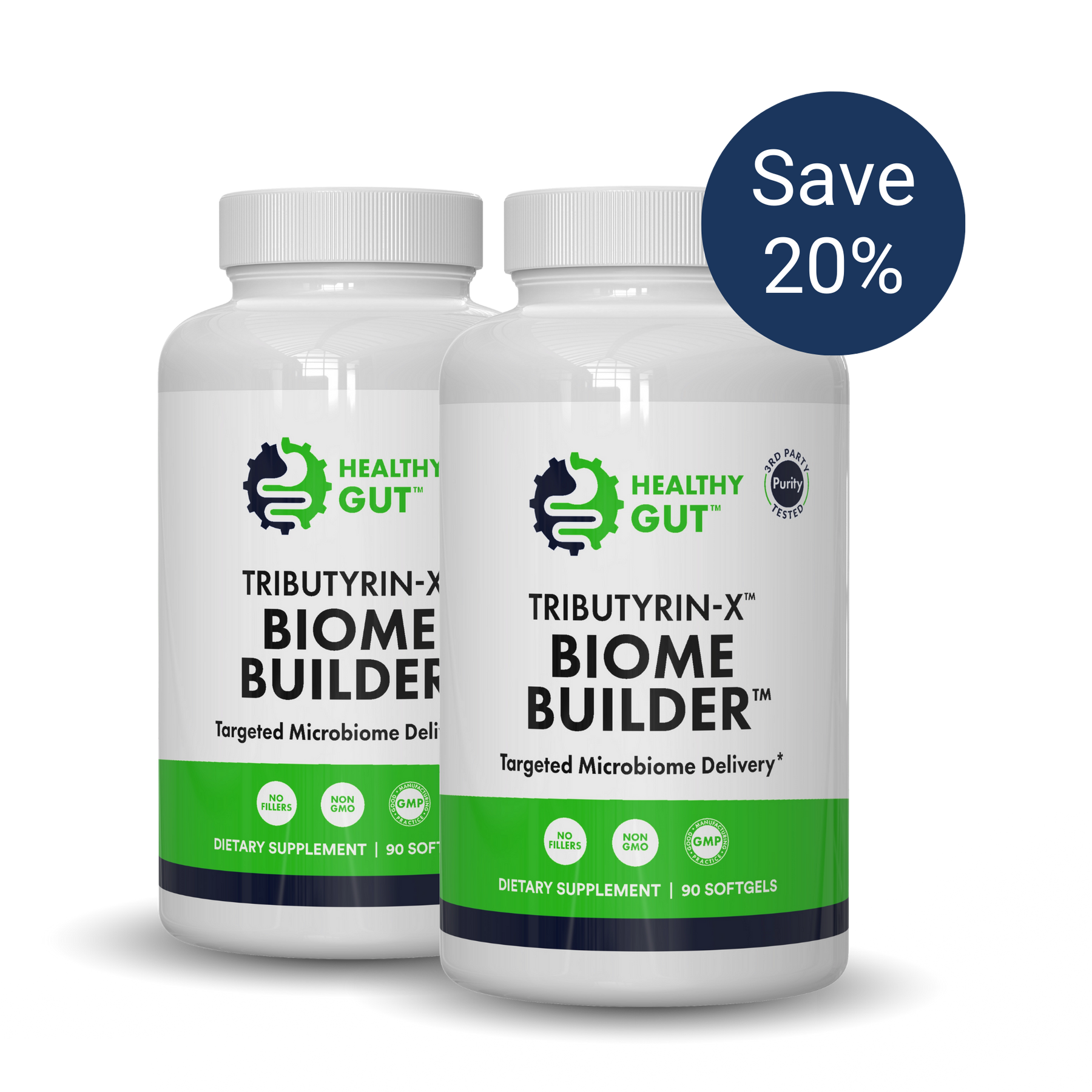 Healthy Gut TRIBUTYRIN-X BIOME BUILDER — Targeted Butyrate Delivery; Save 20%; DIETARY SUPPLEMENT 90 SOFTGELS