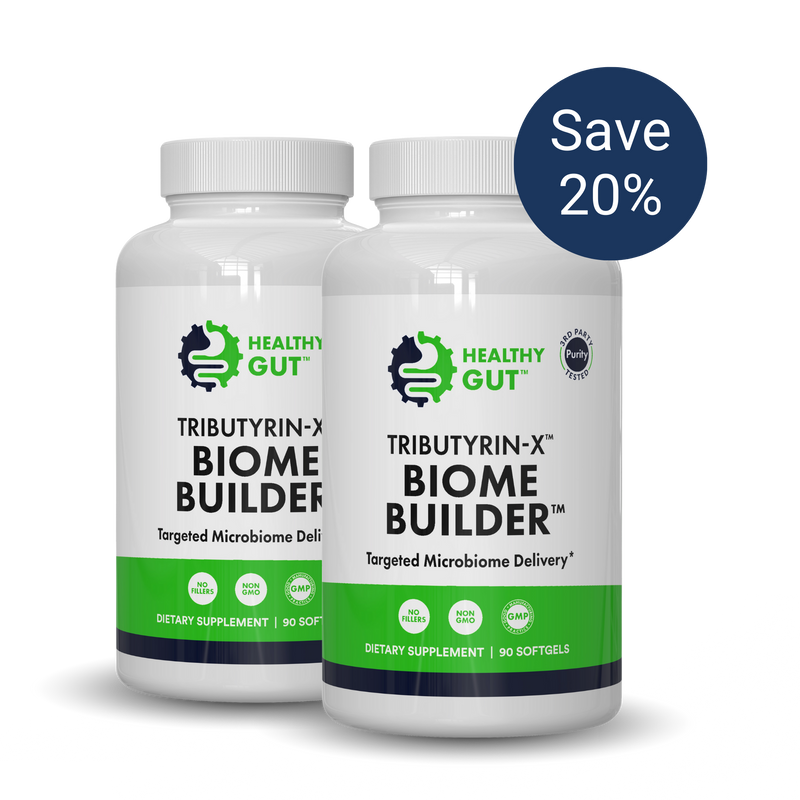 Healthy Gut TRIBUTYRIN-X BIOME BUILDER — Targeted Butyrate Delivery; Save 20%; DIETARY SUPPLEMENT 90 SOFTGELS