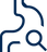 Stomach with magnifying glass icon